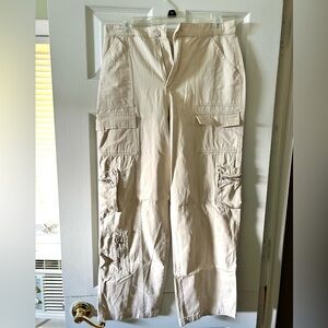 Y2K Cream Colored Cargo Pants